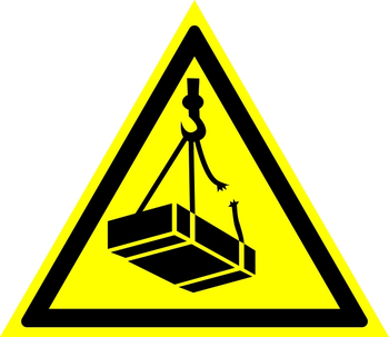 W06 опасно! возможно падение груза (пленка, 300х300 мм) - Знаки безопасности - Знаки и таблички для строительных площадок - Магазин охраны труда и техники безопасности stroiplakat.ru